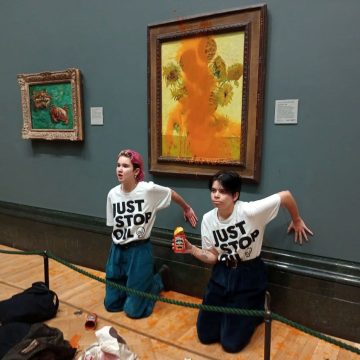 Arrojaron sopa sobre la pintura “Los girasoles” de Van Gogh