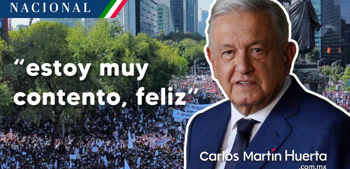 AMLO agradece participación de la gente en la marcha