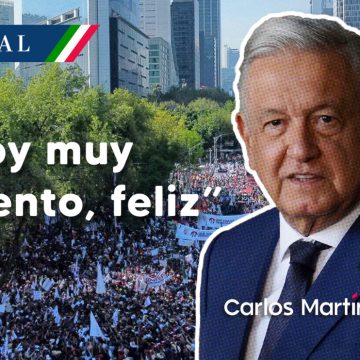 AMLO agradece participación de la gente en la marcha