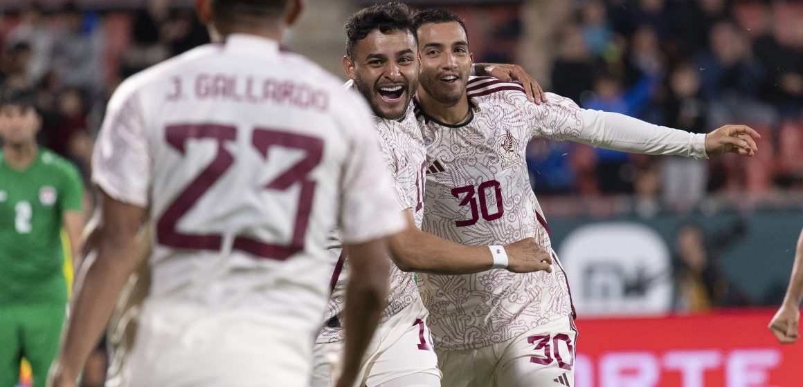 México gana 4-0 a Irak rumbo a Qatar