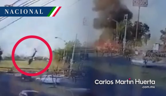 (VIDEOS) Se desploma helicóptero de la SSP de Aguascalientes