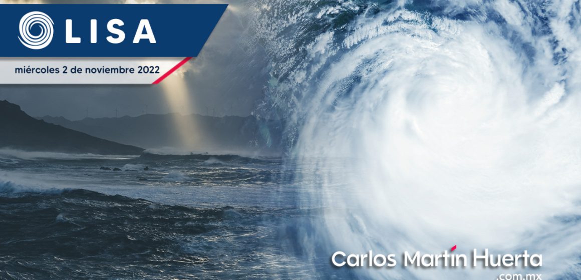 Lisa es huracán categoría 1 y provocará lluvias en el sureste del país