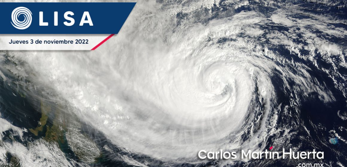 Lisa se degrada a depresión tropical y se desplaza sobre el sureste de México