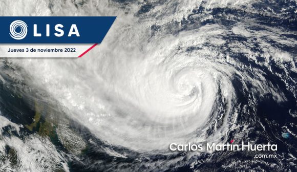 Lisa - depresión tropical Lisa se degrada a depresión tropical y se desplaza sobre el sureste de México