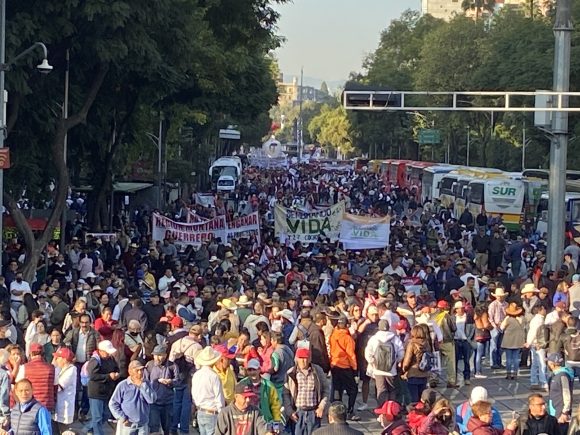 Previo marcha AMLO Simpatizantes de AMLO se concentran en CDMX para la marcha