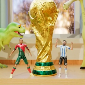 Al estilo Toy Story Messi y Ronaldo protagonizan video sobre el Mundial