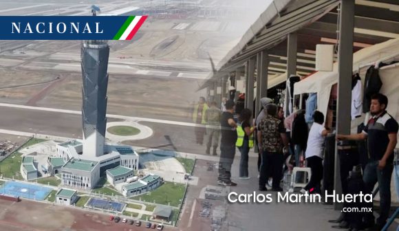 (VIDEO) ¿Instalan tianguis de ropa en el AIFA?