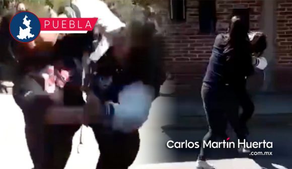 Alumnas en Zacatlán protagonizan pelea en la calle