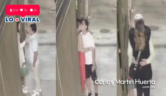 (VIDEO) Captan a mujer saliendo con varios hombres; a todos les da la bendición