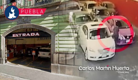 Portada Robo coche estacionamiento CMH (VIDEO) Se roban coche de estacionamiento en Centro de Puebla; ladrón asegura perder su boleto