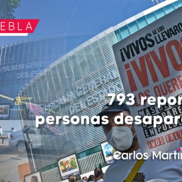 Hay 793 personas desaparecidas en Puebla; se han localizado 384