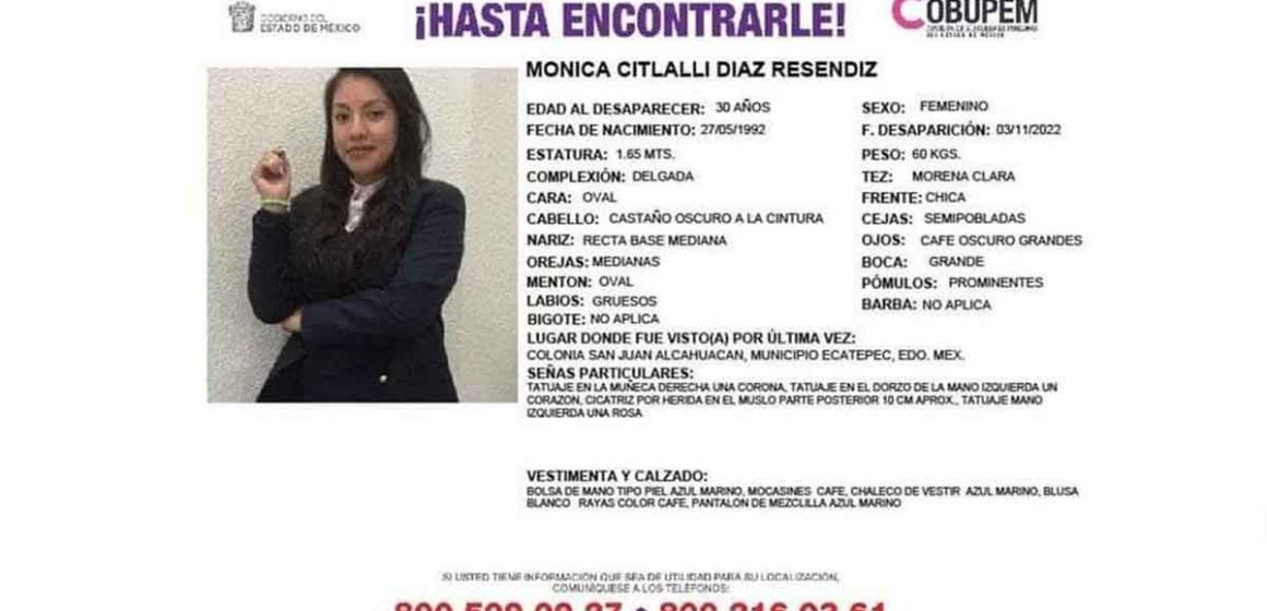 Confirman que cuerpo encontrado en la México-Cuernavaca es de Mónica Citlalli: