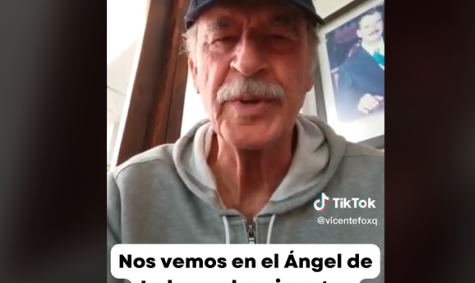 Vicente Fox aparece en TikTok para invita a la manifestación en defensa del INE
