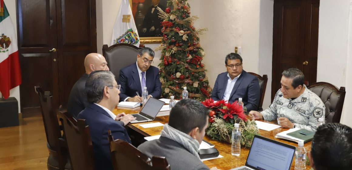 Eduardo Rivera sostiene primera mesa de seguridad con el gobernador Sergio Salomón