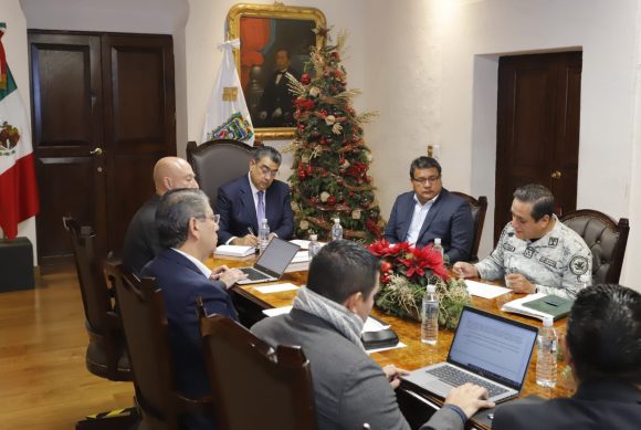 Eduardo Rivera sostiene primera mesa de seguridad con el gobernador Sergio Salomón