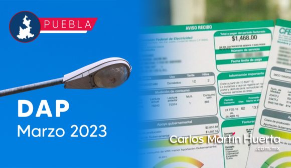 DAP -CFE Cobro DAP llegará en el recibo de CFE a partir de marzo de 2023