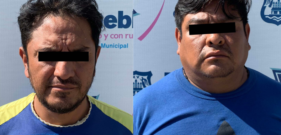 Detienen a presuntos motachoques en Puebla capital