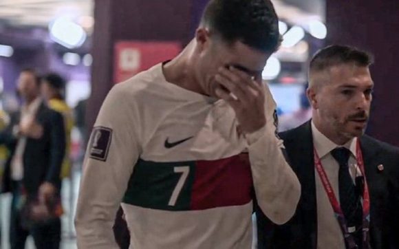 Con lágrimas Cristiano Ronaldo se despide de los mundiales