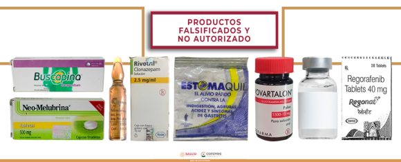 Cofepris alerta sobre falsificación de 7 medicamentos y venta ilegal de fármaco no autorizado