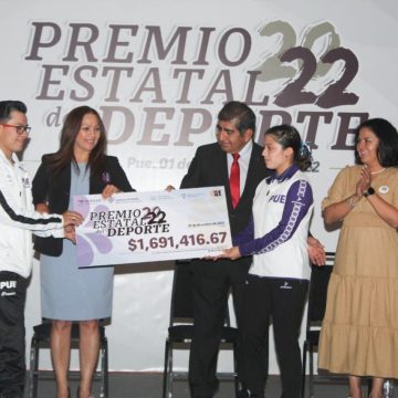 Puebla reconoce a sus atletas con el “Premio Estatal del Deporte 2022”