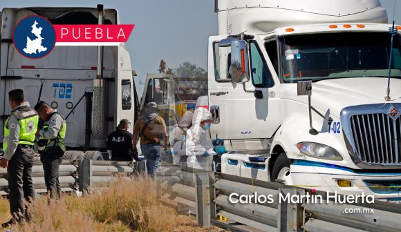 Roban tráiler en la autopista Puebla-Orizaba; matan al chofer