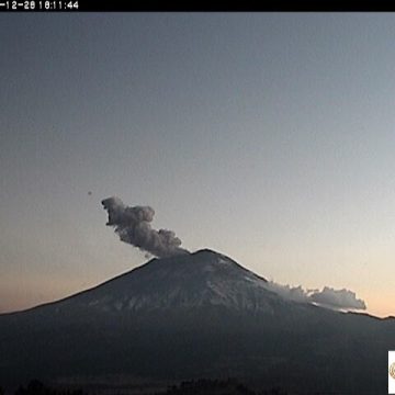 Registra el volcán Popocatépetl 116 exhalaciones y cinco explosiones