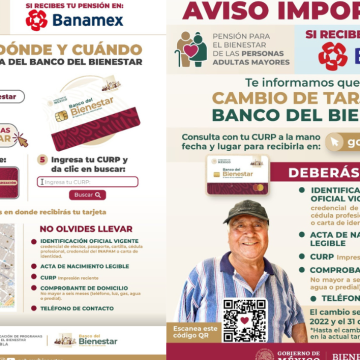 En enero se entrega de Tarjetas del Bienestar para Adultos Mayores que reciben su pensión en Banamex