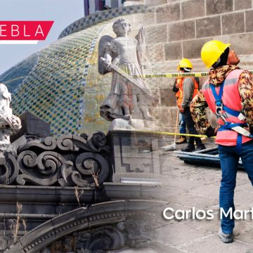 Inician trabajos de mantenimiento de la Catedral de Puebla
