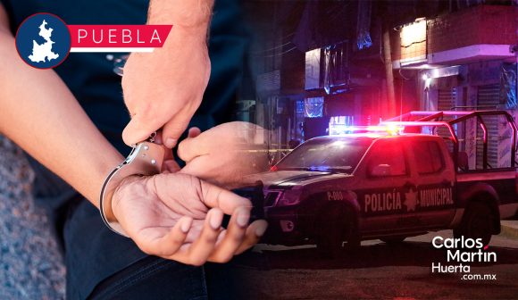 Policía Municipal de Puebla captura a sujetos armados que asaltaron una vivienda