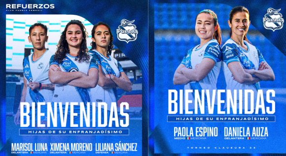 Presenta Puebla femenil a sus refuerzos