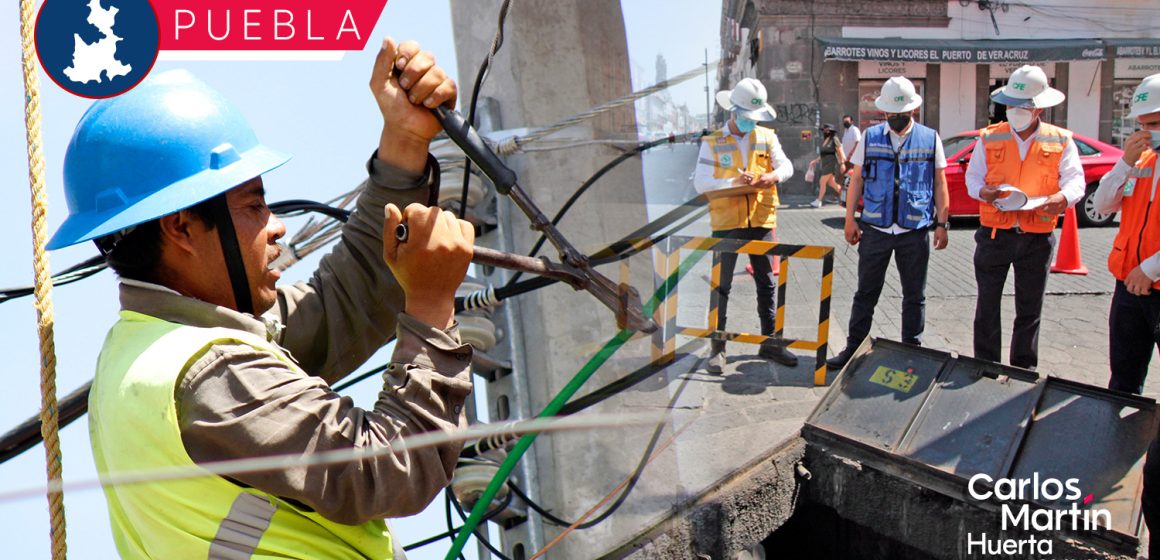 Entrega Eduardo Rivera ampliación de electrificación en Totimehuacan y Azumiatla