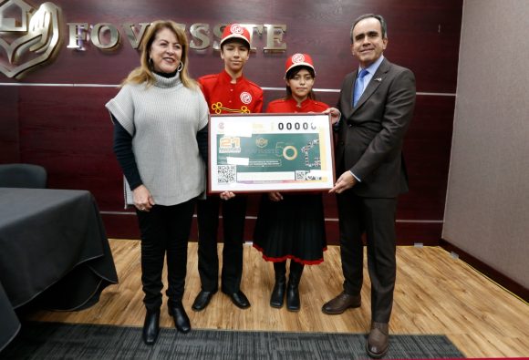 Issste-Develan billete de lotería para celebrar el 50 aniversario del Fovissste
