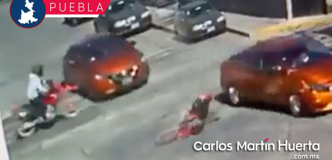 Motociclista salió volando tras choque con auto en Mayorazgo