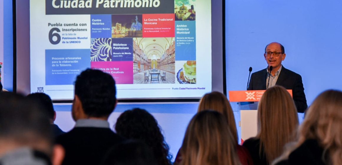 Promoción de Puebla capital llega a reunión de Ciudades Patrimonio en Madrid