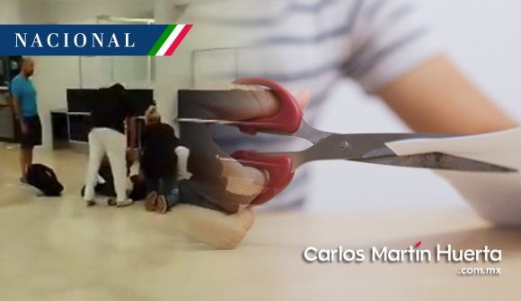 Poblano se clava tijeras en el cuello en el aeropuerto de Cancún