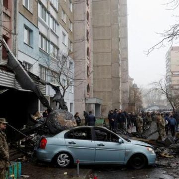 Helicóptero se estrella en Kiev cerca de guardería, al menos 18 muertos