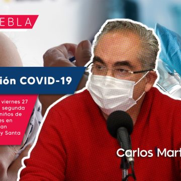 Aplicarán vacuna pediátrica contra COVID-19 en Cholula