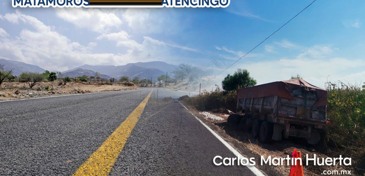 Después de 7 horas reabren carretera Matamoros-Atencingo tras volcadura