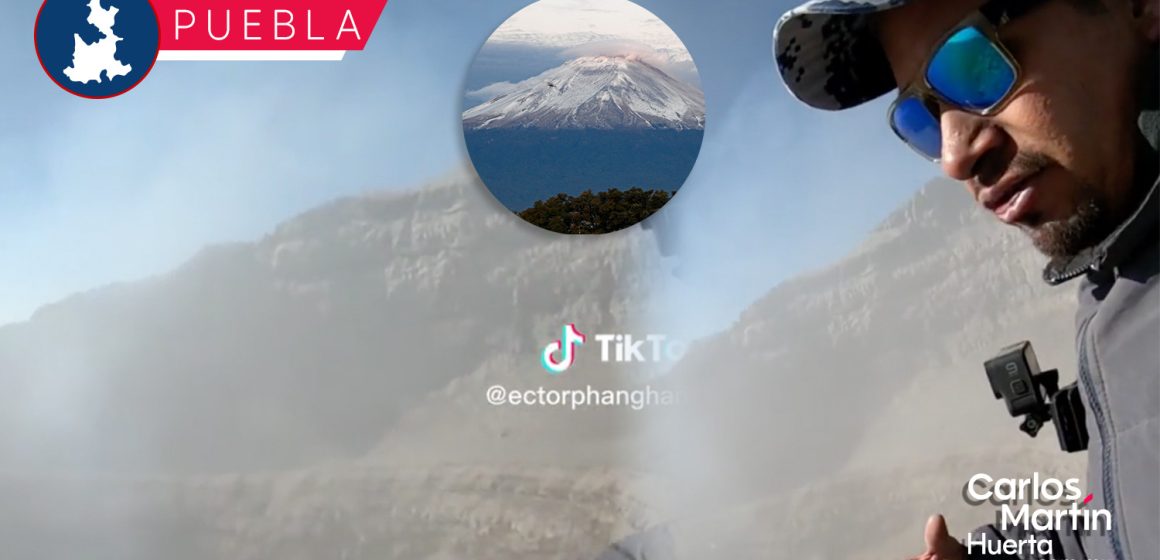 Alpinistas suben al cráter del Popocatépetl; lo suben a TikTok