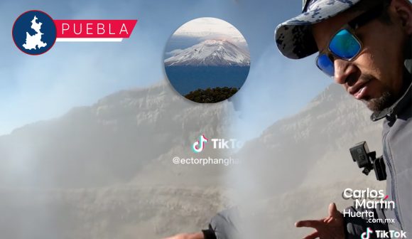 Alpinistas suben al cráter del Popocatépetl; lo suben a TikTok