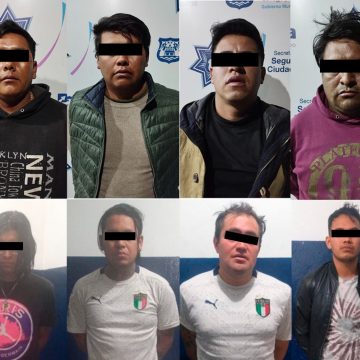 Detienen a ocho hombres por robo a transeúnte: SSC
