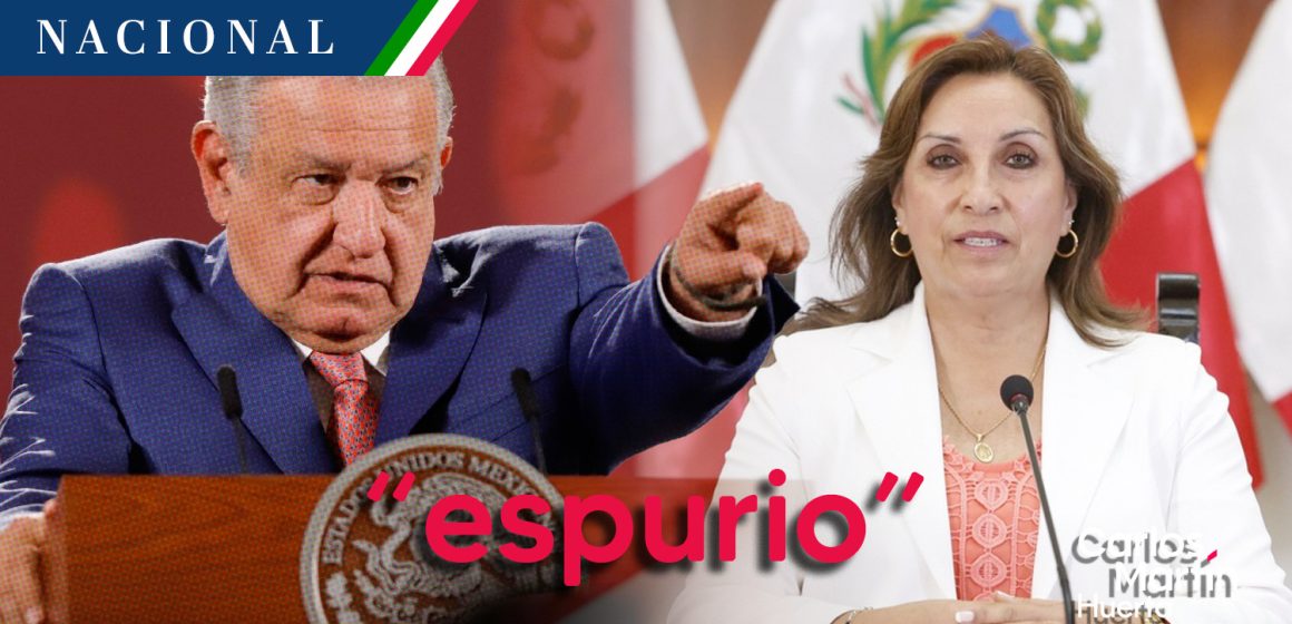 AMLO califica de “espurio” el gobierno de Dina Boluarte en Perú
