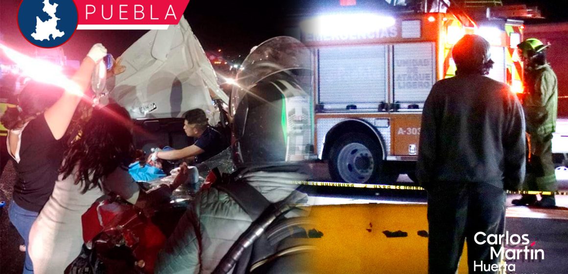 Muere una mujer prensada sobre la autopista Puebla-México