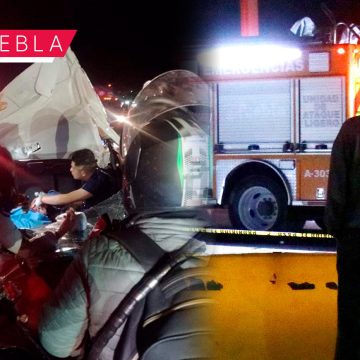 Muere una mujer prensada sobre la autopista Puebla-México