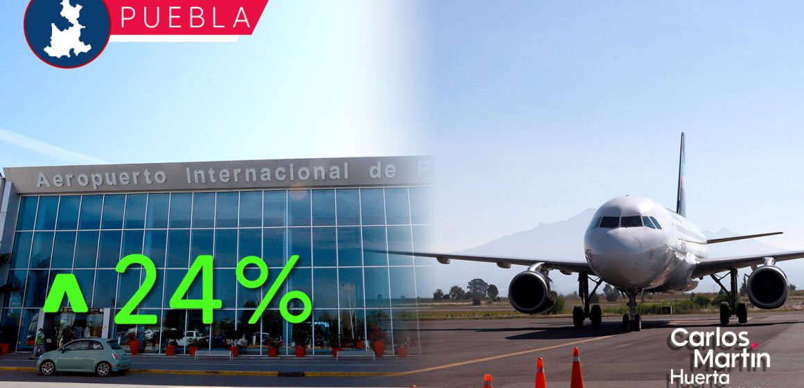 Aeropuerto de Puebla incrementa 24% número de pasajeros atendidos