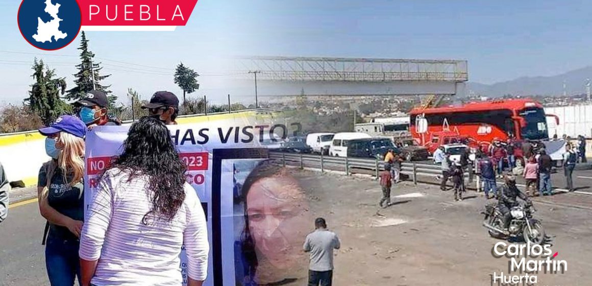 Realizan bloqueo parcial de la autopista Puebla-México, altura de Tlahuapan