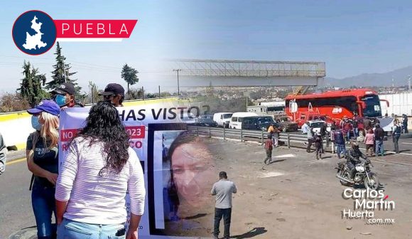 Realizan bloqueo parcial de la autopista Puebla-México, altura de Tlahuapan