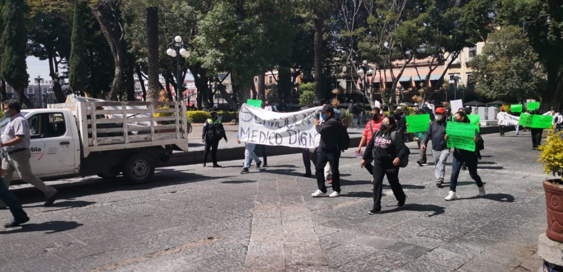 Policías Auxiliares marchan por mejoras salariales y seguridad social