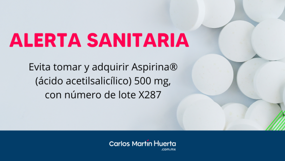 Alerta de falsificación de Aspirina