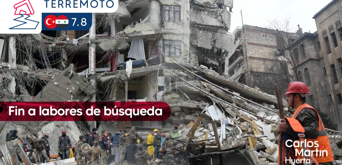 Turquía por suspender búsqueda de personas tras terremoto